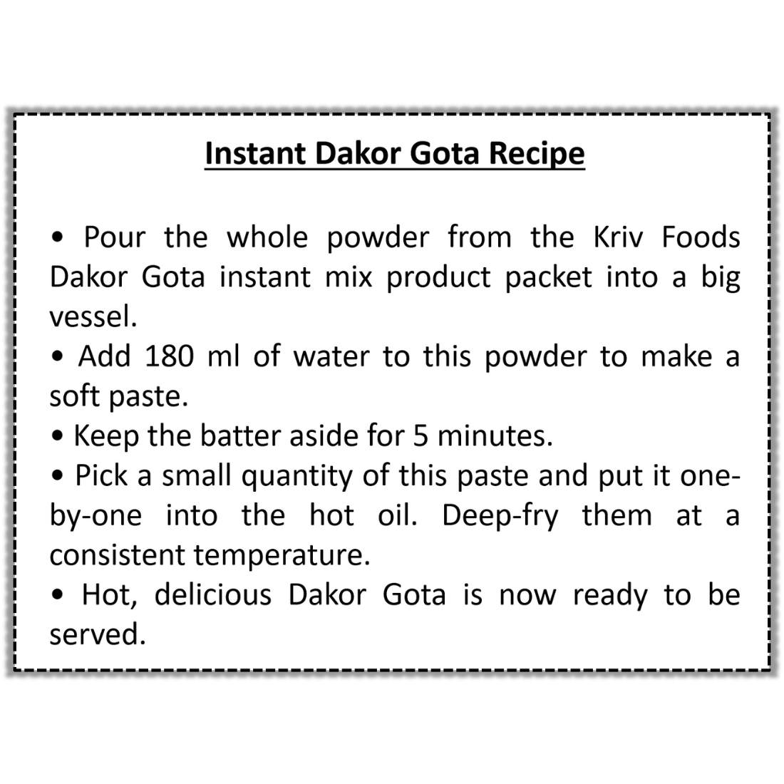 Instant Dakor Gota Mix