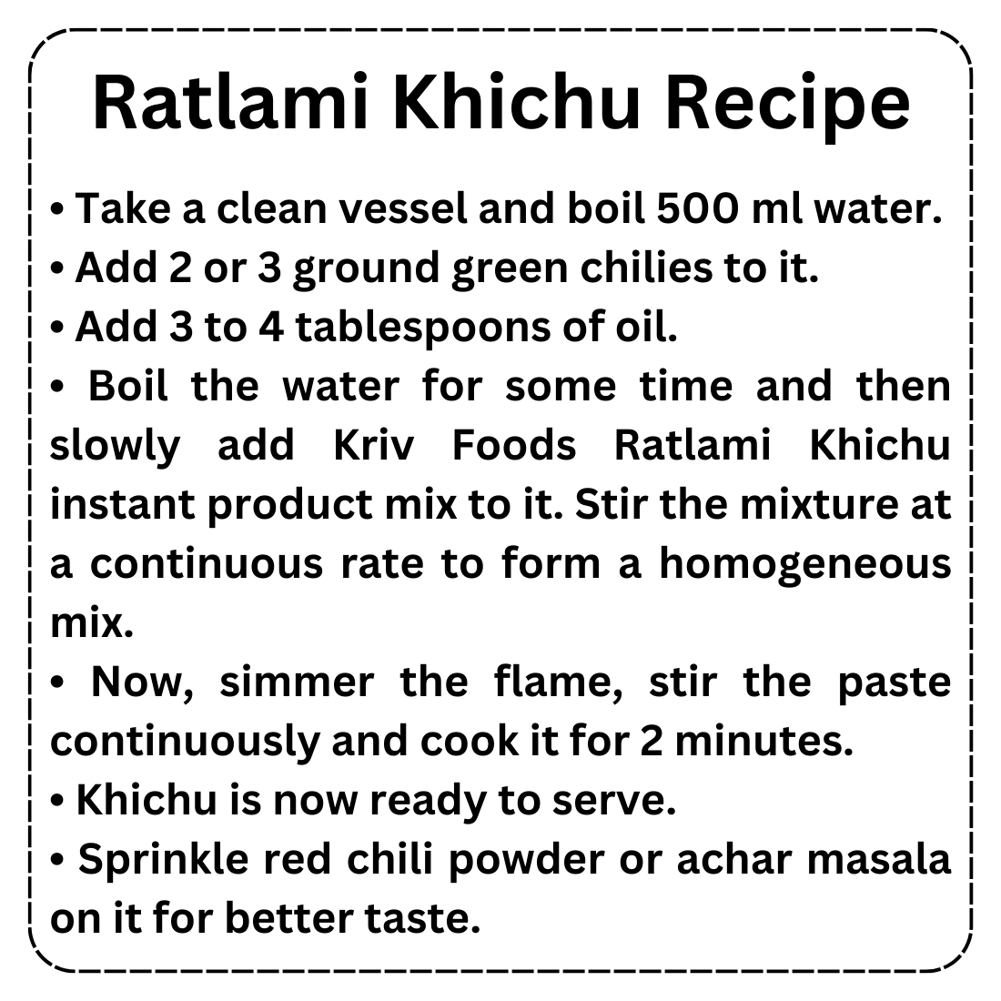 Instant Ratlami Khichu Mix