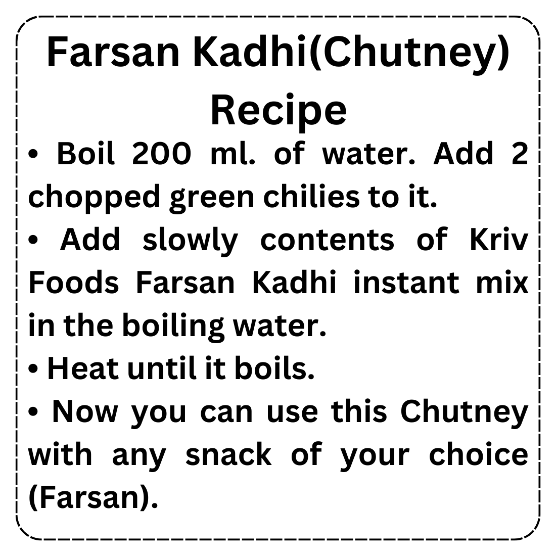 Instant Farsan Kadhi Chutney Mix